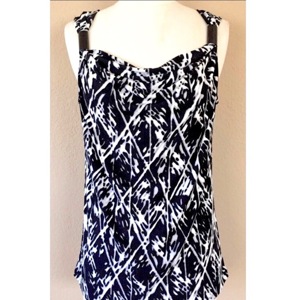 Kenneth Cole Reaction Drape Cowl Blouse tank top S
